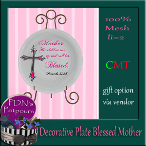 decorative plate blessed mother ad